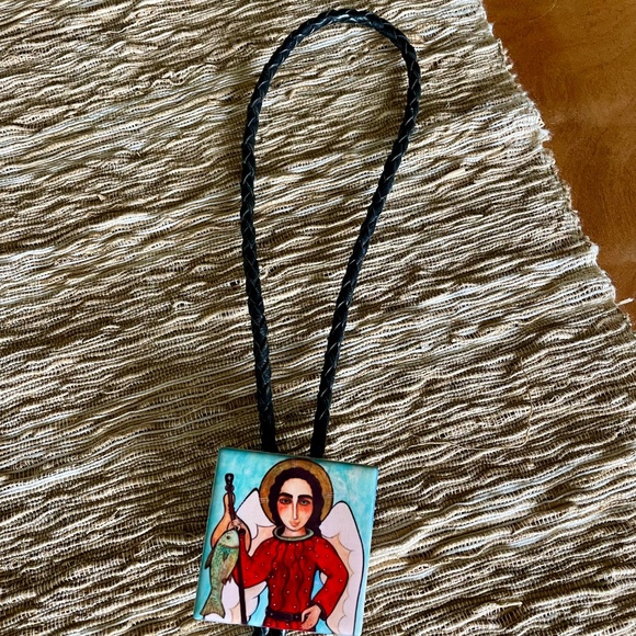 Handmade Unique Wearable Art Bolo Tie - Picture 6 of 7